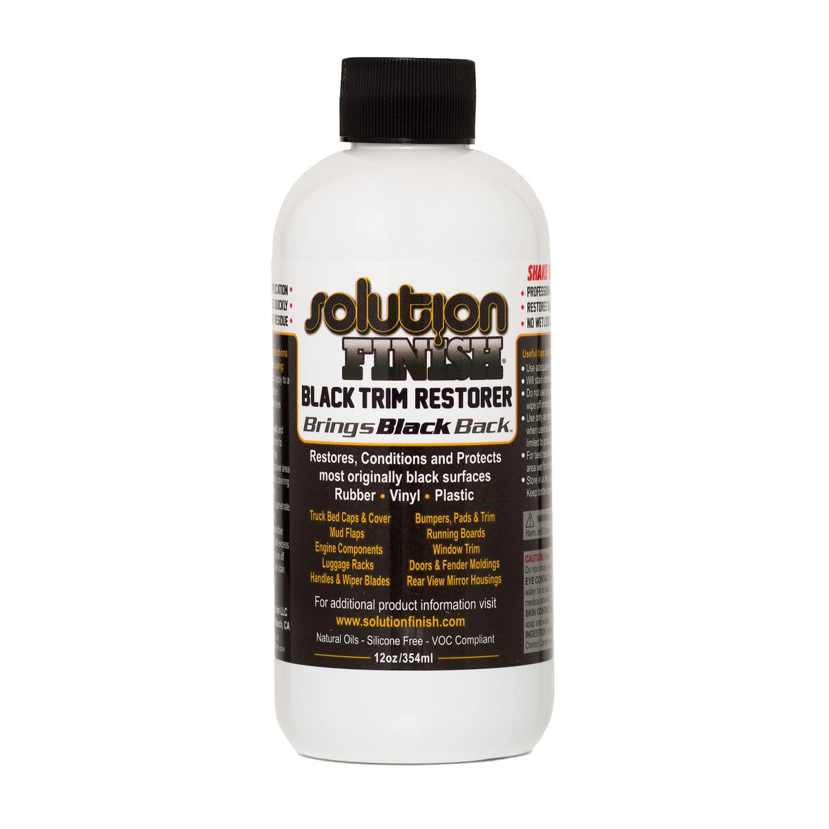 Solution Finish | Black Plastic and Vinyl Trim Restorer 12 oz.